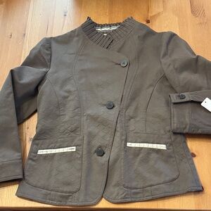 New! Armani Collezioni Textured Button-Up Jacket Size 4